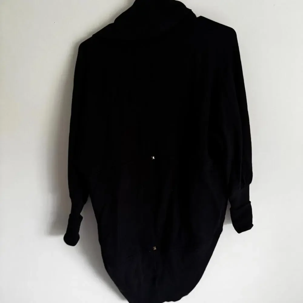 🖤 Aritzia Wilfred Relaxed Diderot Cocoon Cardigan Sweater Black Studded - Picture 6 of 8